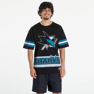 Tricou Mitchell & Ness NHL Fashion Oversized SS Tee Current Logo San Jose Sharks Black imagine