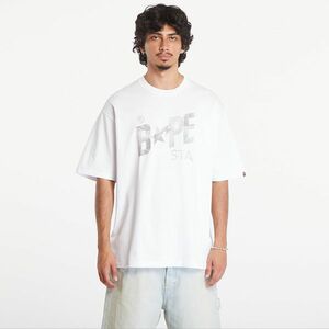 Tricou A BATHING APE Floral Solid Camo Bape Sta Logo Relaxed Fit Short Sleeve Tee White imagine