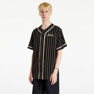 Tricou New Era Pinstripe Jersey Black/ Stone imagine