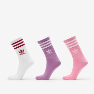 adidas Crew Sock 3 Pack Preloved Purple/ Bliss Pink/ White imagine