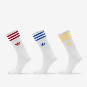 adidas High Crew Solid Socks 3-Pack White / Blue / Spark / Better Scarlet imagine