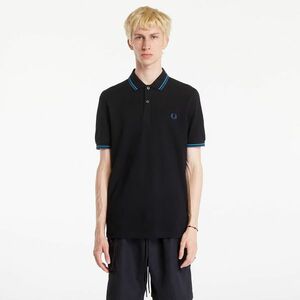 Tricou FRED PERRY The Twin Tipped Polo T-Shirt Black/ Cybl/ Midnight Blue imagine