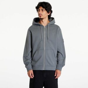 Hanorac Calvin Klein Jeans Badge Zip Through Hoodie Gray imagine