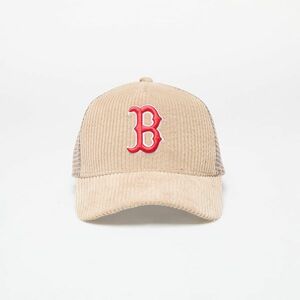 New Era MLB Boston Red SoxCord 9FORTY E-Frame Adjustable Trucker Cap Beige imagine