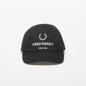 FRED PERRY Cotton Canvas Branded Cap Black imagine