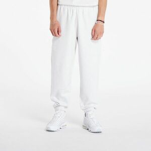 Pantaloni de trening Nike Solo Swoosh Men's Fleece Pants Birch Heather/ White imagine