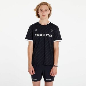 Jersey Under Armour Project Rock Rugby Shirt Black/ White imagine