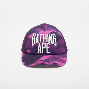 A BATHING APE Color Camo Nyc Logo Mesh Cap Purple imagine