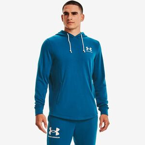 Hanorac Under Armour Rival Terry Lc Hoodie Deep Sea/ Onyx White imagine