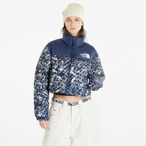 Jacheta The North Face Nuptse Short Jacket Dusty Periwinkle Water Distortion Small Print/ Summit Navy imagine