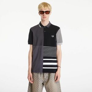 Tricou FRED PERRY Beams Striped Panel Fp Polo T-Shirt Black imagine