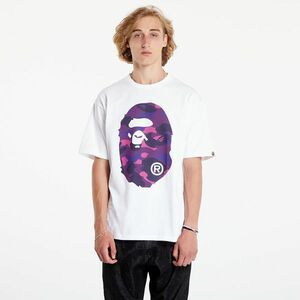 Tricou A BATHING APE Color Camo Big Ape Head Tee White/ Purple imagine