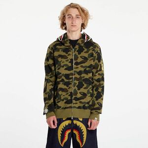 Hanorac A BATHING APE 1St Camo 2Nd Shark Full Zip Hoodie Green imagine