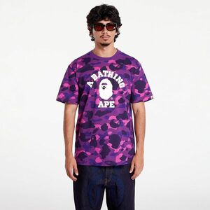 Tricou A BATHING APE Color Camo College Tee Purple imagine