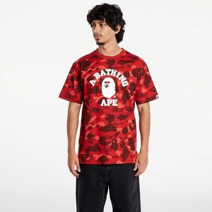 Tricou A BATHING APE Color Camo College Tee Red imagine