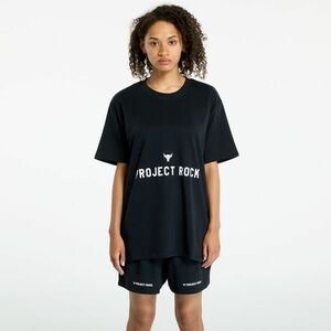 Tricou Under Armour Project Rock Campus Q3 T-Shirt Black/ White imagine