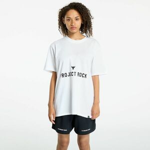 Tricou Under Armour Project Rock Campus Q3 T-Shirt White/ Black imagine