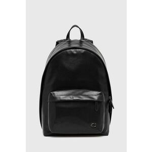 Coach ghiozdan de piele barbati, culoarea negru, mare, neted imagine