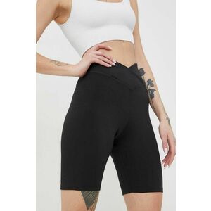 Reebok pantaloni scurți de antrenament Workout Ready Basic femei, culoarea negru, neted, high waist imagine