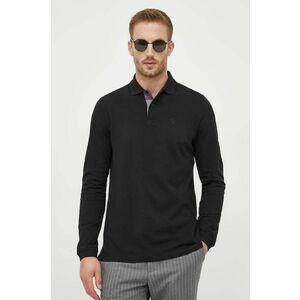 Barbour longsleeve din bumbac culoarea negru, neted imagine