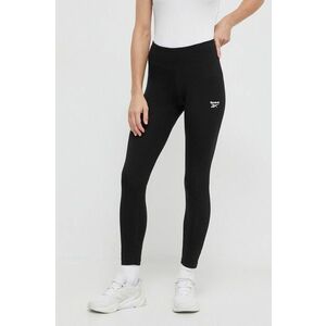 Reebok colanti femei, culoarea negru, neted imagine