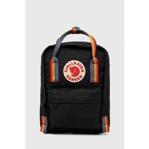 Fjallraven ghiozdan copii Kanken Rainbow Mini culoarea negru, mic, modelator imagine