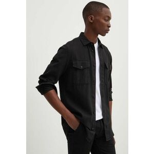 G-Star Raw camasa din bumbac barbati, culoarea negru, cu guler clasic, regular imagine