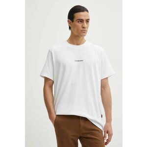 G-Star Raw tricou din bumbac barbati, culoarea alb, cu imprimeu, D25677-C336 imagine