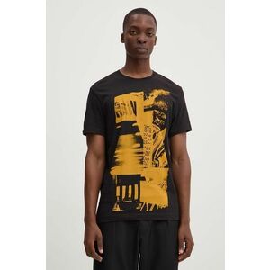 G-Star Raw tricou din bumbac barbati, culoarea negru, cu imprimeu, D25532-336 imagine