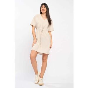 Rochie casual cu imprimeu pentru femei, cu maneci scurte si decolteu in V imagine