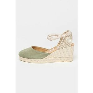 Sandale-espadrile wedge de piele intoarsa imagine