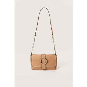 Geanta crossbody de piele cu model piele de reptila imagine