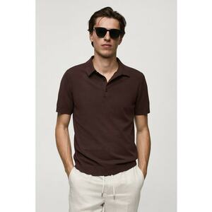 Tricou polo slim fit tricotat fin Arraona imagine