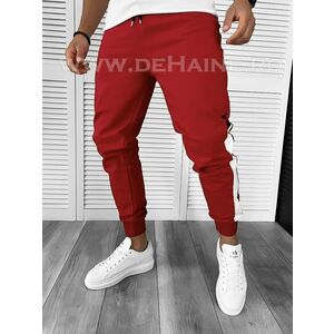 Pantaloni de trening conici rosii B7850 P20-7.1 imagine