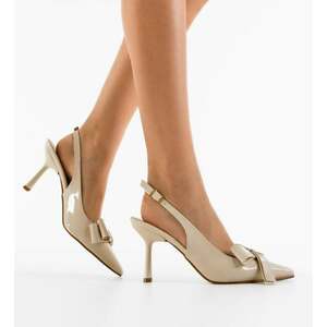 Pantofi Stiletto bej imagine