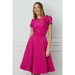 Rochie MBG fucsia cu trandafiri pe bust imagine