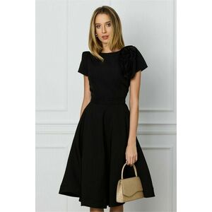 Rochie MBG neagra cu trandafiri pe bust imagine