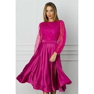 Rochie MBG fucsia cu glitter la bust imagine