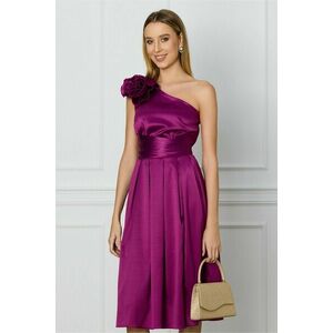 Rochie DY Fashion magenta cu floare maxi pe un umar imagine