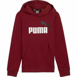 Puma ESS + 2 COL BIG LOGO HOODIE FL B Hanorac de băieți, vișiniu, mărime imagine