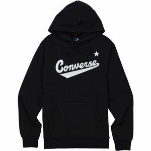 Converse FLEECE SCRIPTED LOGO PULLOVER HOODIE Hanorac bărbați, negru, mărime imagine