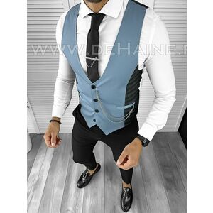 Vesta barbati eleganta slim fit blue B8070 140-6 E imagine