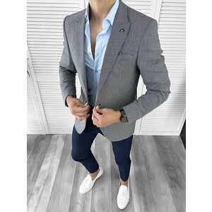 Sacou barbati slim fit 3470 P19- 4.3 imagine