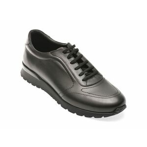 Pantofi casual OTTER negri, 54521, din piele naturala imagine