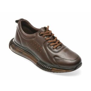 Pantofi casual BTB maro, 36602, din piele naturala imagine