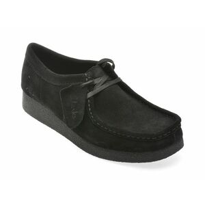 Mocasini casual CLARKS negri, WALEVSH, din piele intoarsa imagine