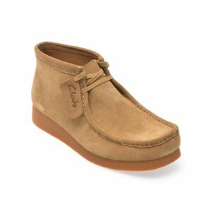 Ghete casual CLARKS gri, WALEVBT, din piele intoarsa imagine