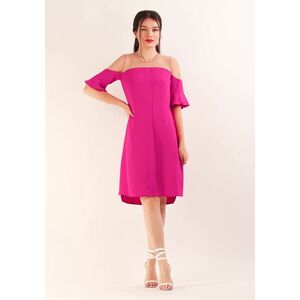 Rochie evazata fucsia 36 imagine