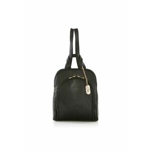 Rucsac negru - de Dama - din piele naturala produsa in Italia WB113230-BLACK (10) imagine