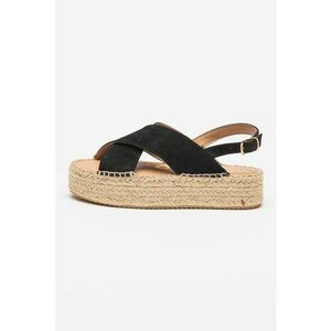 Sandale tip espadrile din piele intoarsa imagine